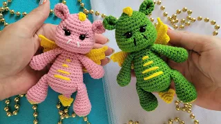 🐉💚ДРАКОНЧИК ВЯЗАНЫЙ КРЮЧКОМ🐉ДРАКОН КРЮЧКОМ💚crochet dragon🐲Drachen häkeln