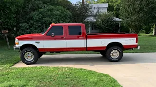 1995 Ford F-350 7.3 Powerstroke  ZF5 manual transmission walk around