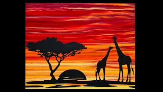 #1348 Beautiful African Sunset Acrylic Swipe