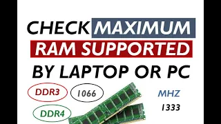 How to Check Maximum RAM Speed Supported by Your Laptop or PC (Maximum RAM Capacity) - Solved