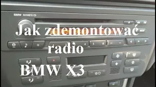 Jak zdemontować radio - BMW X3 - demontaż radia, jak wyjąć radio E83