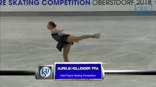 Aurelie Hollender. Oberstdorf 2018. Silver Ladies I FS. 10 place