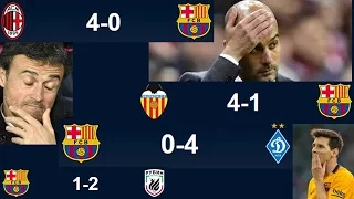 Barcelona's Top 10 WORST Champions League defeats | Barcelona Shocking Moment