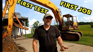 Excavator Repair: Hydraulic Lines, Oil, Filters, and Testing. Case 170B