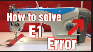 How to solve E1 Error in jack f4 sewing mechine!| error solution  tamil