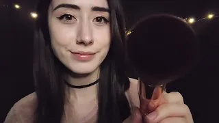 ASMR | Brushing Your Face (Whispered, Layered Brushing Sounds)