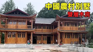 China's rural mansion double 700 flat solid wood to build homemade black tea [fast