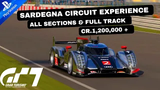 GT7 Sardegna Circuit Experience All Sections & Full Track Gold | Upgrade 1.18