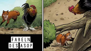 Der Hahn und der Fuchs: Fabeln des Äsop - Geschichte und Mythologie Illustriert #Shorts