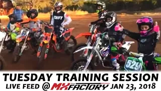 Tuesday Motocross Training LIVE FEED - Obstacle Course Practice - Watch & Learn! Jan 23, 2018