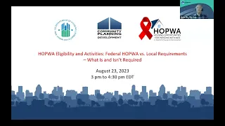 HOPWA Eligibility and Activities: Federal HOPWA vs. Local Requirements – What Is and Isn't Required?