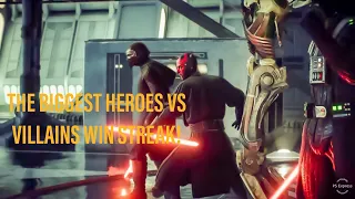 Star Wars Battlefront 2 - THE BIGGEST WIN STREAK IN HEROES VS VILLAINS!