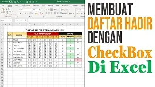 Membuat Daftar Hadir di Excel Pakai Check Box