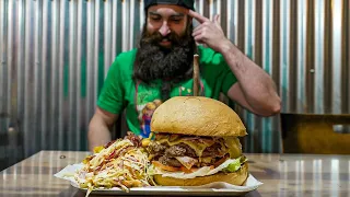 BACKYARD BBQ'S UNDEFEATED COLOSSAL BURGER CHALLENGE | BeardMeatsFood