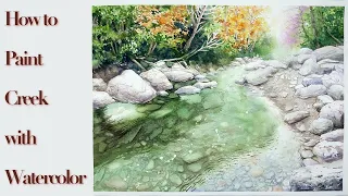 Creek Watercolor Time Lapse | Vieu