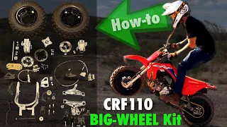 Honda CRF110 Big Wheel Kit Install in 10 minutes