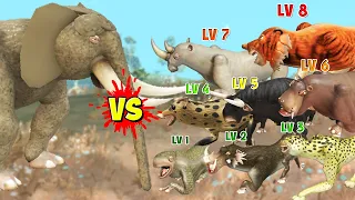 Elephant vs Animals Gauntlet Challenge | SPORE