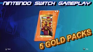 5 Gold Pack Opening and Grind Progress on Nintendo Switch. NBA 2K Playgrounds 2