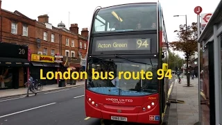 A ride with London bus route 94 from Piccadilly Circus to Goldhawk Road