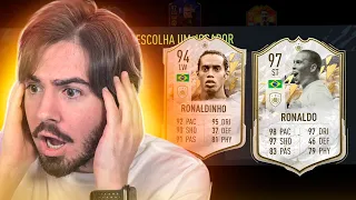 CONSEGUI OS DOIS RONALDOS MAIS ABSURDOS! R10 + R9 ICONS NO FUT DRAFT FIFA 22