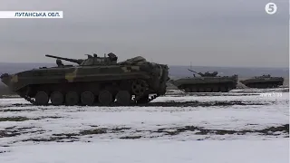 Екіпажі БМП-1 відпрацьовують навички ведення бою на Луганщині / Репортаж