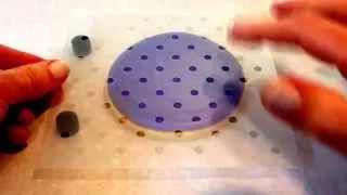 Stenciling a cookie with royal icing