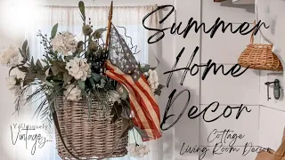 Summer Cottage Farmhouse 🇺🇸Patriotic Living Room Decor❤️🤍💙