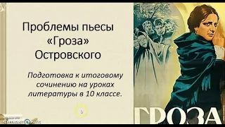 Проблематика пьесы А.Н. Островского "Гроза"