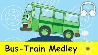 Wheels on the Bus &  Bus Train Medley | Nursery Rhymes Collection