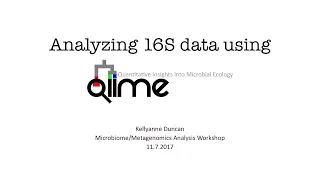 Microbiome/Metagenome Analysis Workshop: QIIME