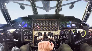 US Pilots Fly Gigantic B-52 Super Close to KC-135 during Air Refuel