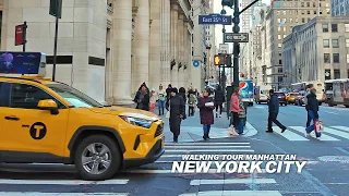 NEW YORK CITY - Manhattan Winter Season, Broadway, Korea Way and 5th Avenue, Travel, USA, 4K