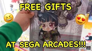 FREE GIFTS AT SEGA ARCADES!!!