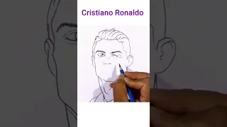 Easy Pencil Sketch Cristiano Ronaldo | Ronaldo Drawing 😍 #shorts #ronaldodrawing #youtubeshorts #art