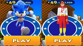 Sonic Dash vs Tag with Ryan - Movie Sonic vs All Bosses Zazz Eggman All 70 Characters Unlocked