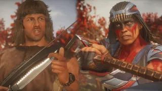 Rambo Being Hostile To Nightwolf | Rambo Doesn't Want To Face His Past - Mortal Kombat 11