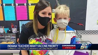 Unlike Ohio and Kentucky, Indiana teachers have not begun receiving COVID-19 vaccine