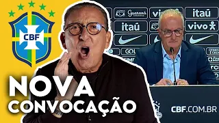 NOVIDADES NA CONVOCAÇÃO - Galvão Bueno comenta primeira convocação de Dorival na Seleção