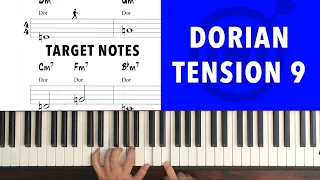 Dorian - Tension 9. Target Notes for Jazz Improvisation over Complete Jazz Standards Progressions