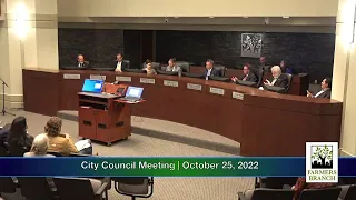 City Council Meeting October 25, 2022