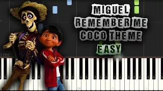 Miguel - Remember Me - Coco Theme - EASY - [Piano Tutorial Synthesia] (Download MIDI + PDF Sheets)