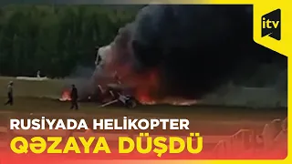 Rusiyanın Altay Respublikasında helikopter qəzaya düşdü, 6 nəfər öldü, 7 nəfər yaralandı