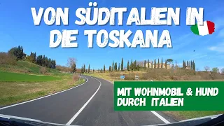Toskana 🇮🇹 Rückreise  mit Stellplätzen | Überwintern 2023 in Italien | Wohnmobil und Hund