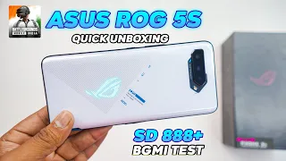 Asus Rog 5S Unboxing and BGMI Test With FPS Meter 🔥 Snapdragon 888+ 🔥