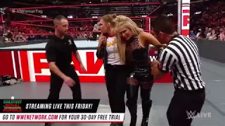 Ronda Rousey locks Mickie James in an armbar during the main event  Raw, April 2