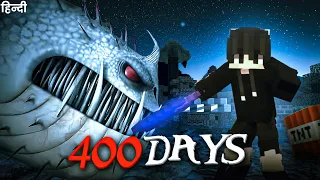 I Survive  400 Days in DRAGON vs VIKINGS in Minecraft (हिंदी)