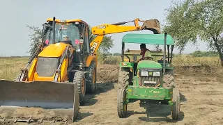 JCB 3dx Eco Loading Mud Mahindra 275 Eicher 485 John Deere Tractor with Trolley | @JCBTractorCratoon