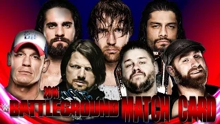 WWE Battleground 2016 Match card