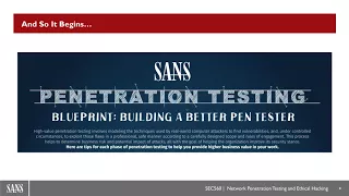 Introducing the NEW SANS Pen Test Poster