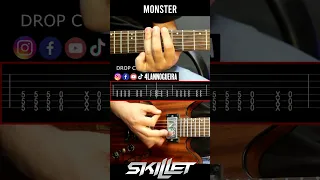 Monster - Skillet (Main Riff With Tabs) #shorts